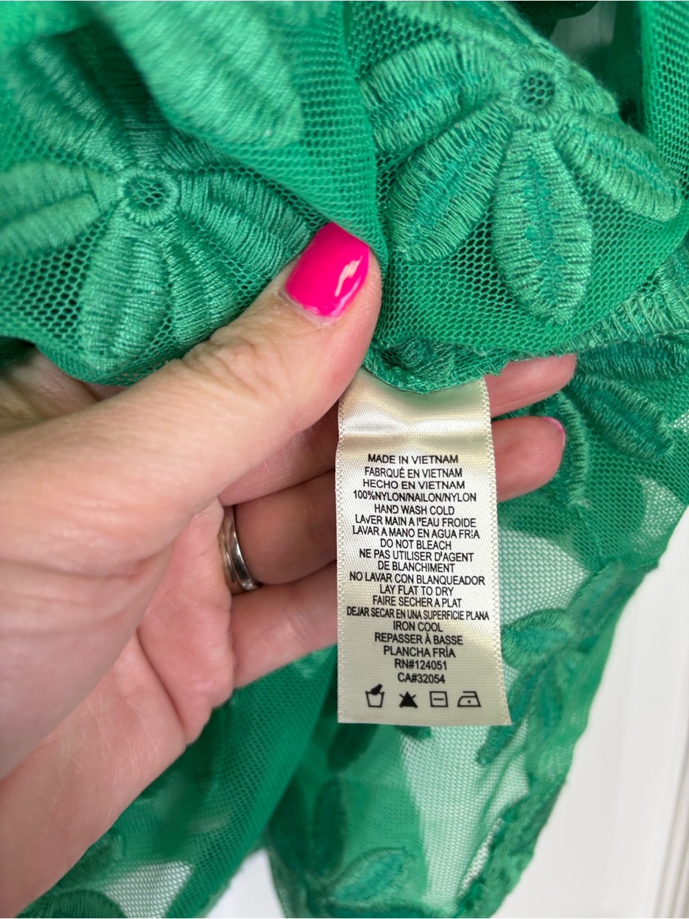 Anthropologie Porridge green floral sheer lace top sz 3X - Picture 8 of 9